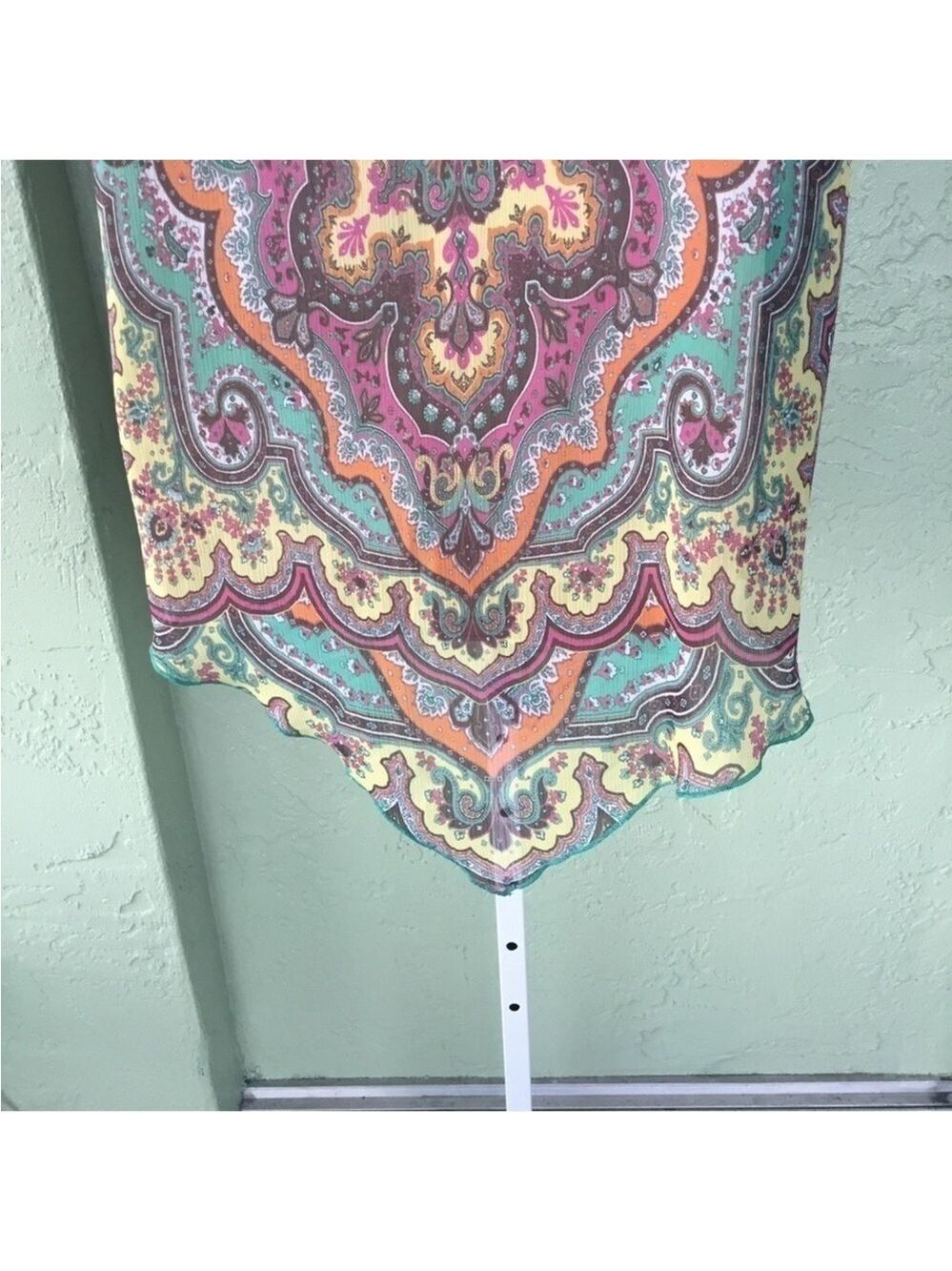 Becca by Rebecca Virtue Woman’s swimsuit coverup M/L Indian paisley print - Picture 13 of 14